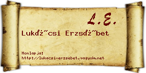 Lukácsi Erzsébet névjegykártya
