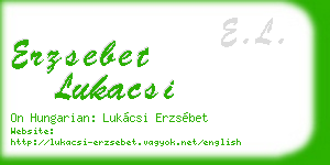 erzsebet lukacsi business card